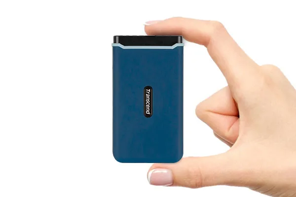 Transcend ESD370C 500GB USB-C - External SSD, Black/Blue