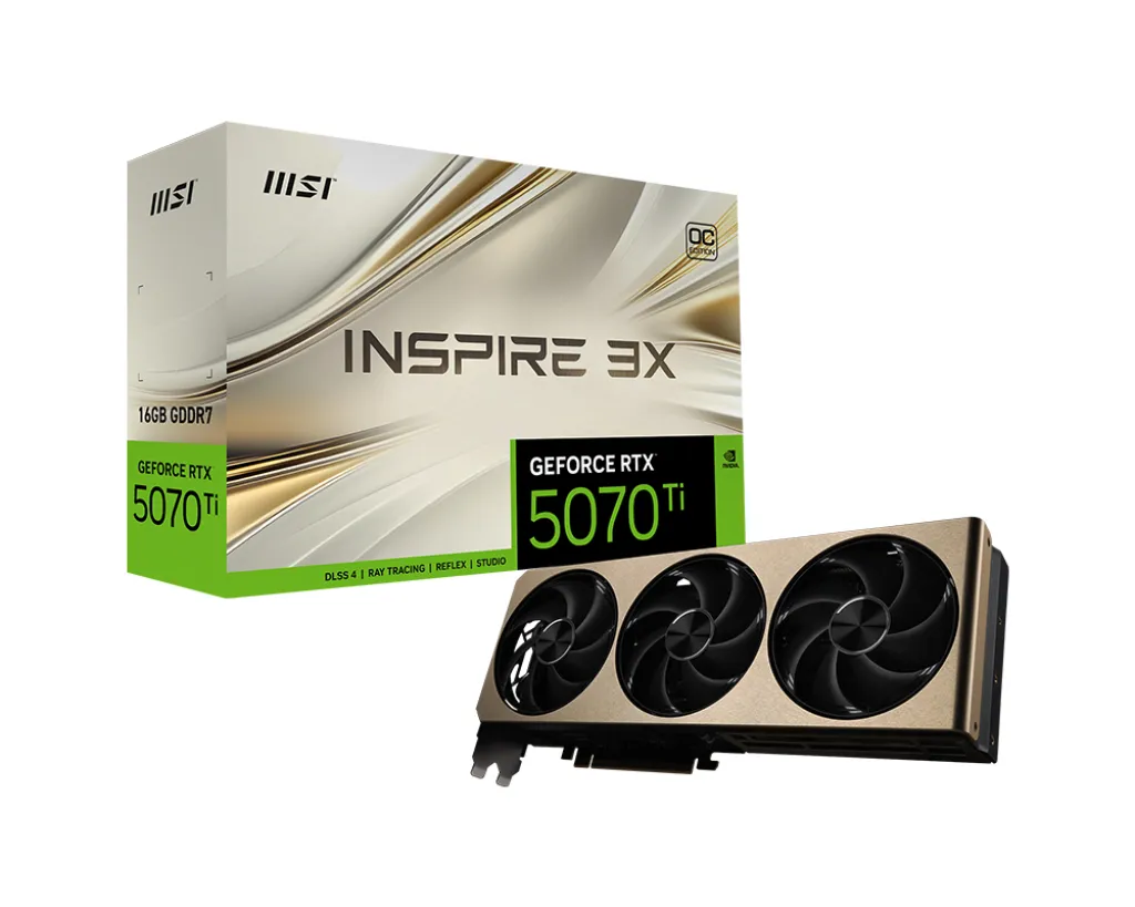 MSI GeForce RTX 5070 Ti Inspire 3X OC 16 GB - Grafikkort + NVIDIA Bundle: Borderlands 4