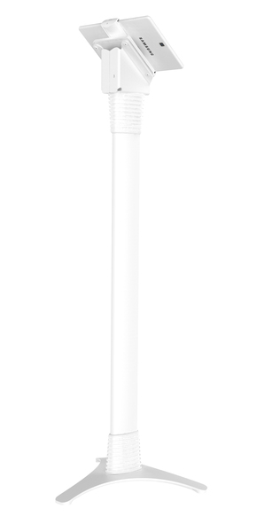 Maclocks Cling 2.0 Universal Tablet Adjustable Security Floor Stand - Teline tuotteelle tabletti - lukittava - korkeatasoinen alumiini - valkoinen -n&auml;yt&ouml;n koko: