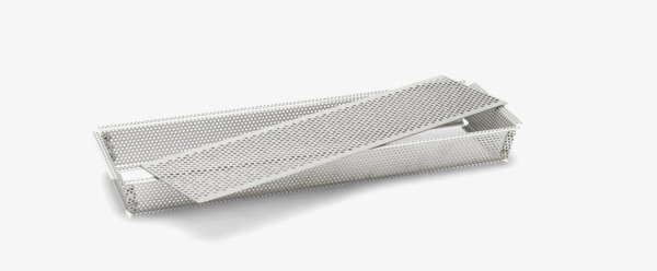 De Buyer Perforoitu suorakulmainen leivontavuoka ruostumatonta ter&auml;st&auml; 35 x 10,5 cm (Irrotettava pohja)