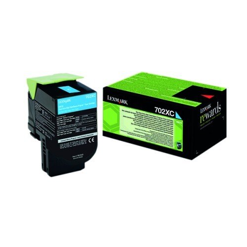 Lexmark 702XC toner cartridge, Cyan