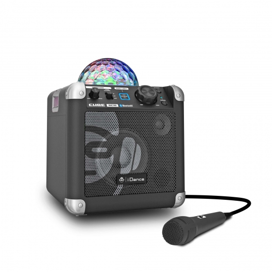 iDance Party Cube, karaokeh&ouml;gtalare med inbyggd ljuseffekt, Bluetooth