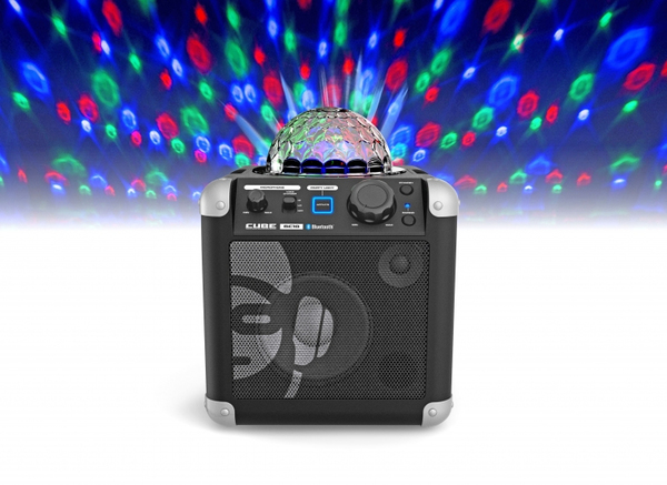 iDance Party Cube, karaokeh&ouml;gtalare med inbyggd ljuseffekt, Bluetooth