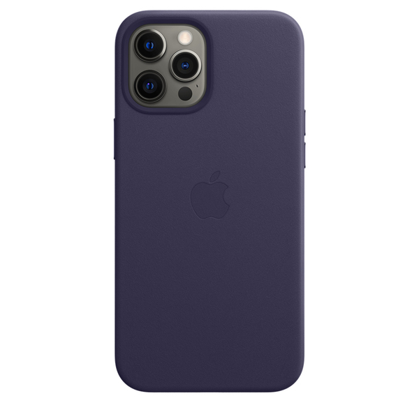Apple Leather Case with MagSafe, 12 Pro Max, Deep Violet