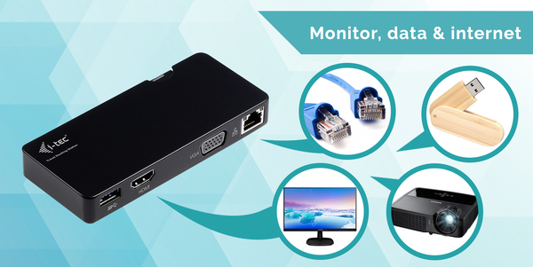 I-TEC TRAVEL DOCKING STATION USB 3.0 ADVANCE HDMI OR VGA