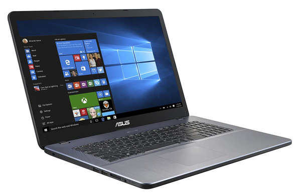 Asus 17.3&quot; X705MA, 8 Gt RAM, 256 Gt SSD, Win 10 Home -kannettava, Harmaa