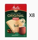 Melitta Original Intense -kahvisuodatinpussit 1x4 Ruskea 80 kappaletta