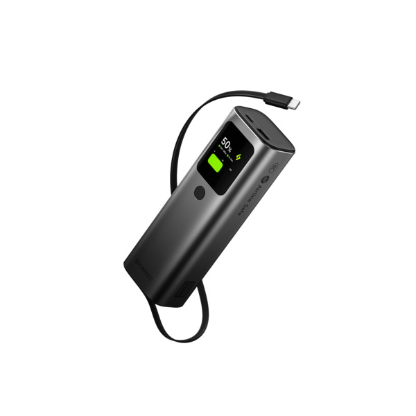 SHARGE Retractable 165 20000mAh, 165W - powerbank, svart