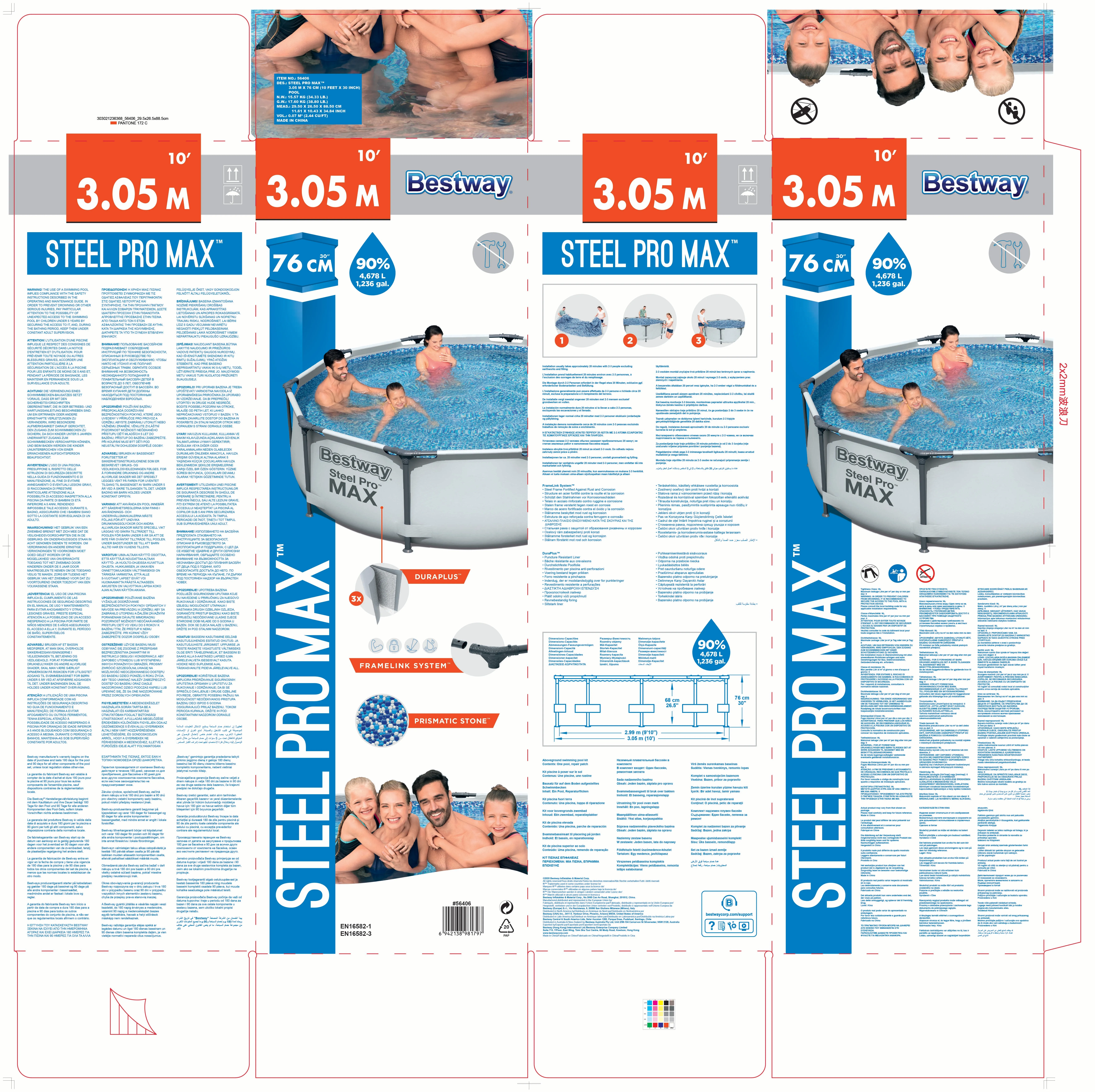 Bestway Steel Pro MAX - pool, 3,05x0,76m