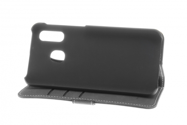 Insmat Flip Case, Galaxy A40 -lompakkokotelo, Musta