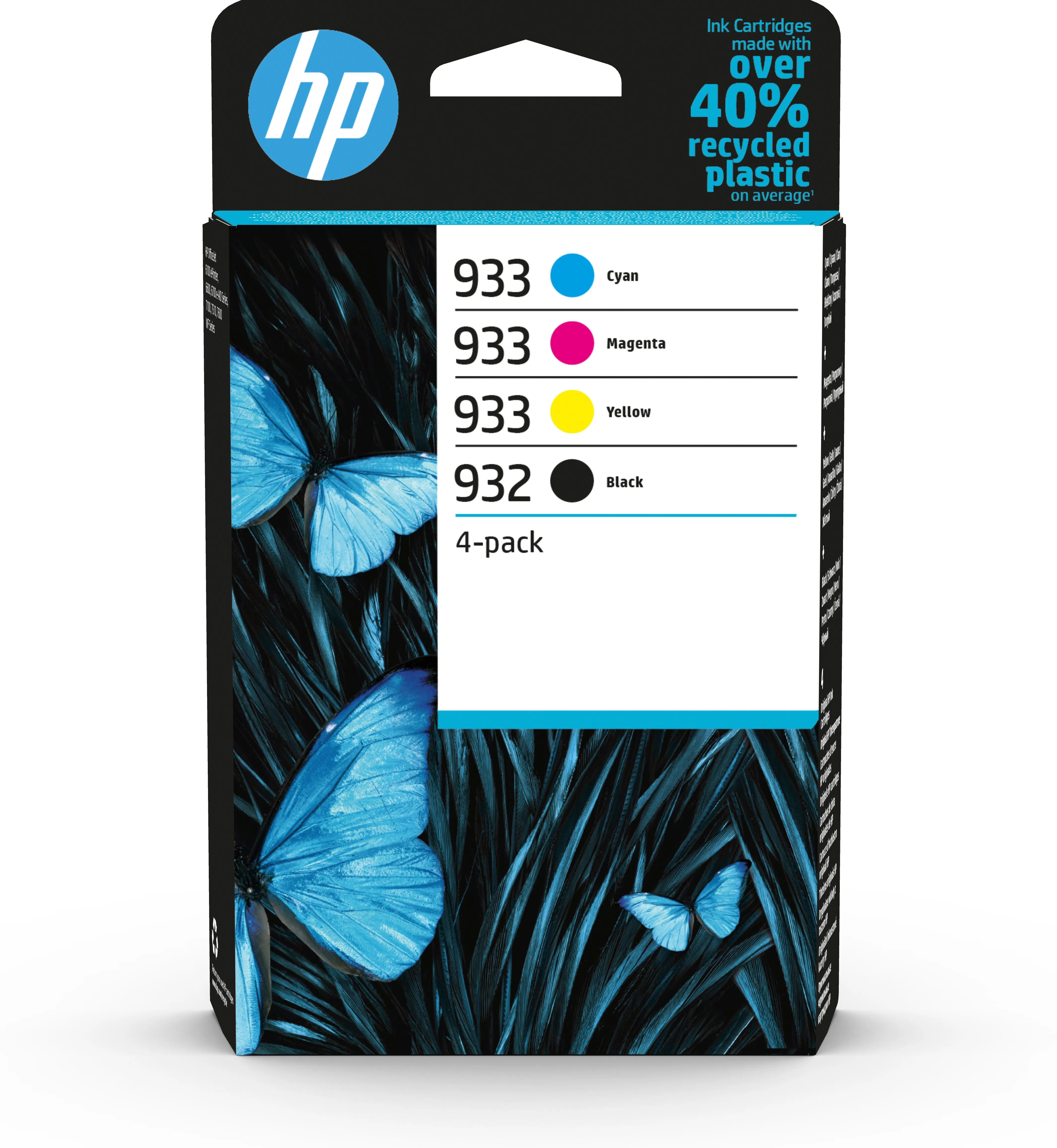 HP 932/933 ink cartridge kit, Black/Cyan/Magenta/Yellow, 4 pcs