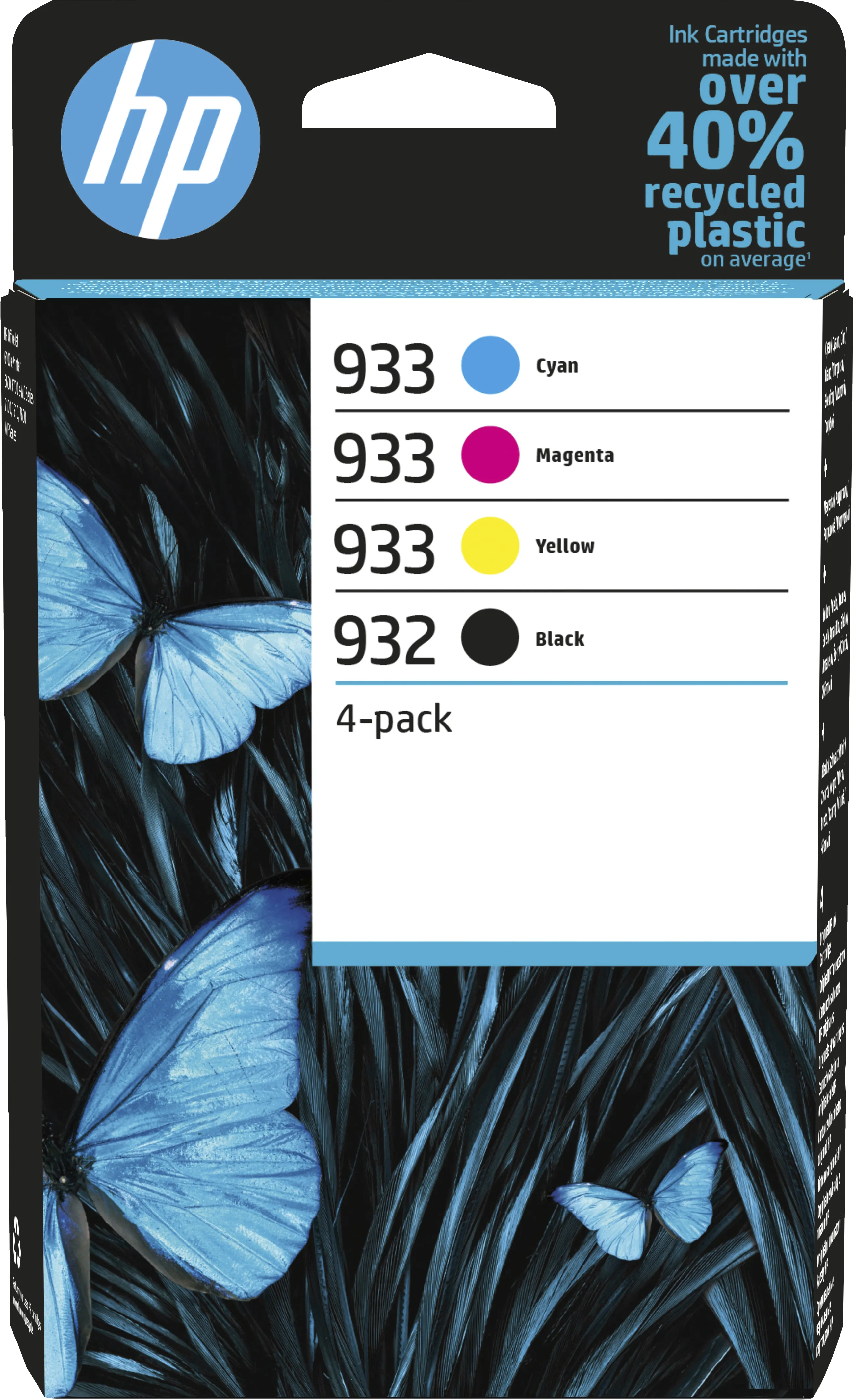 HP 932/933 -mustekasettipakkaus, musta/syaani/magenta/keltainen, 4 kpl