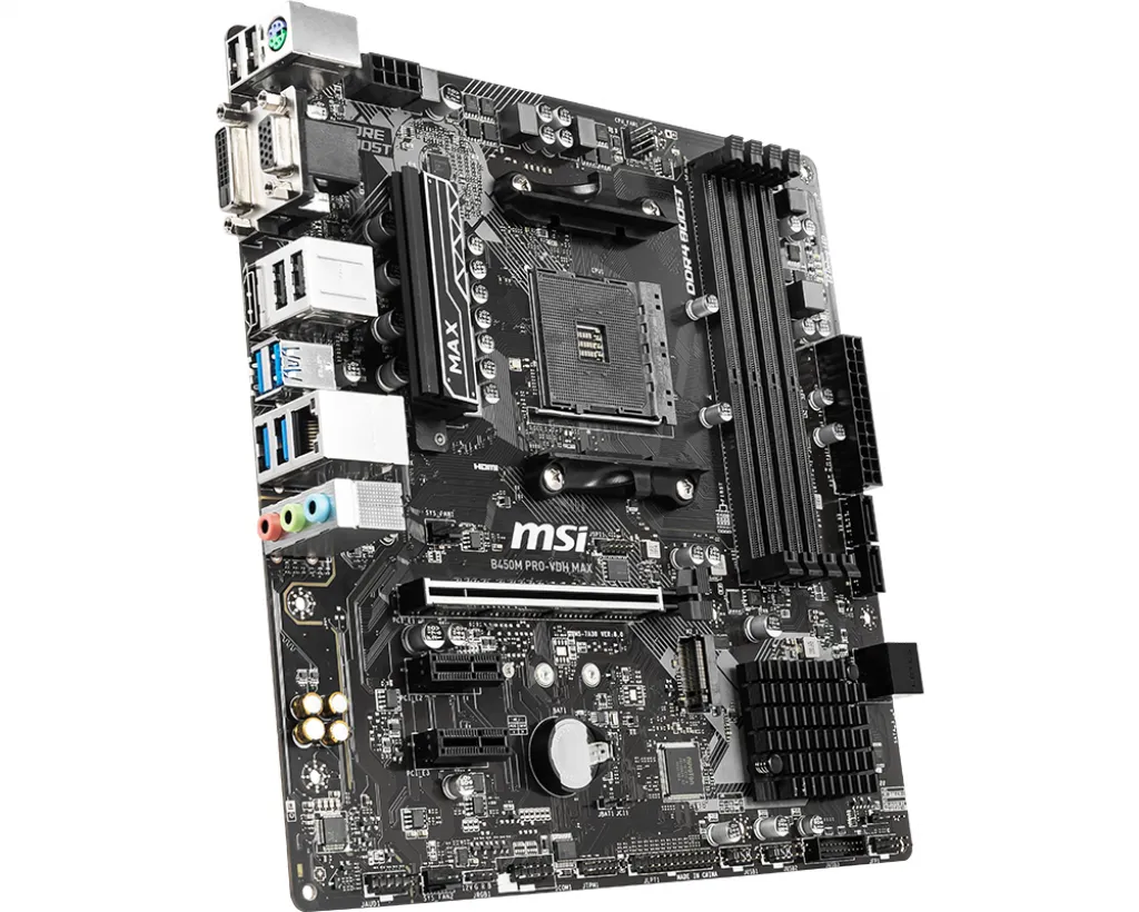 MSI B450M PRO-VDH Max mATX-emolevy