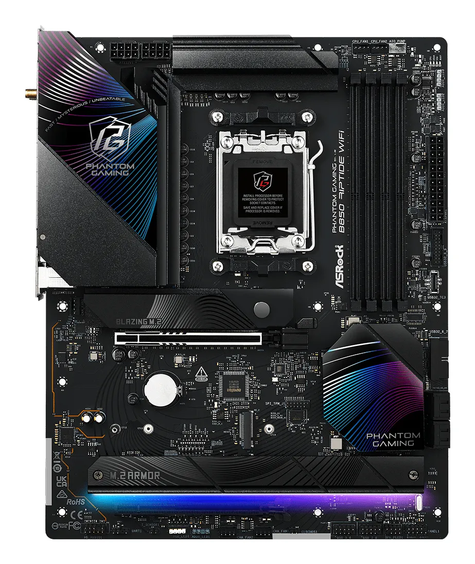 Asrock Phantom Gaming B850 Riptide WiFi 7 AM5 ATX -emolevy