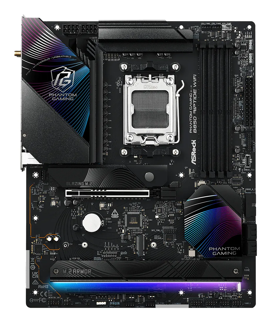 Asrock Phantom Gaming B850 Riptide WiFi 7 AM5 ATX -emolevy