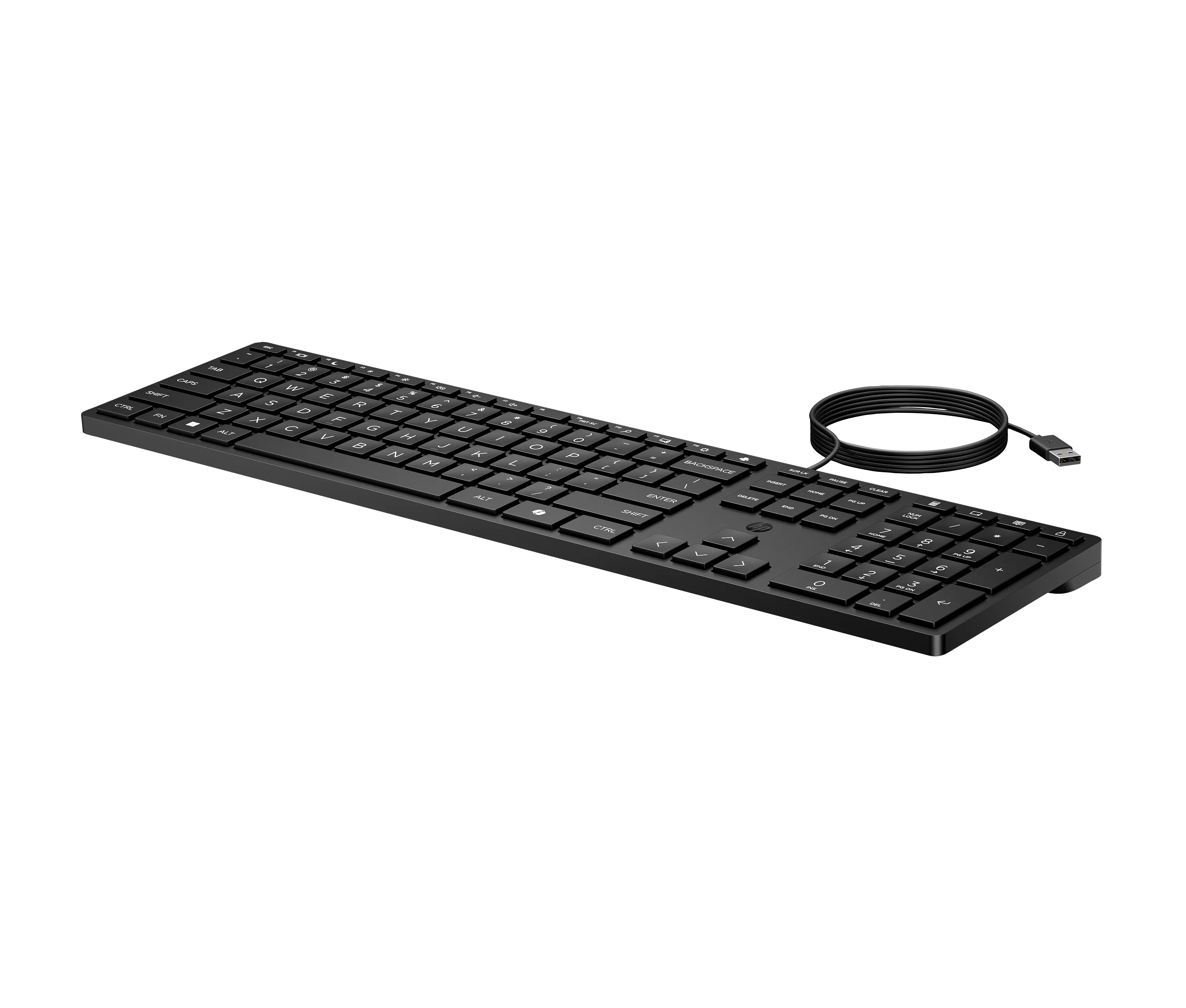 HP Wired Desktop 320K -n&auml;pp&auml;imist&ouml;, musta