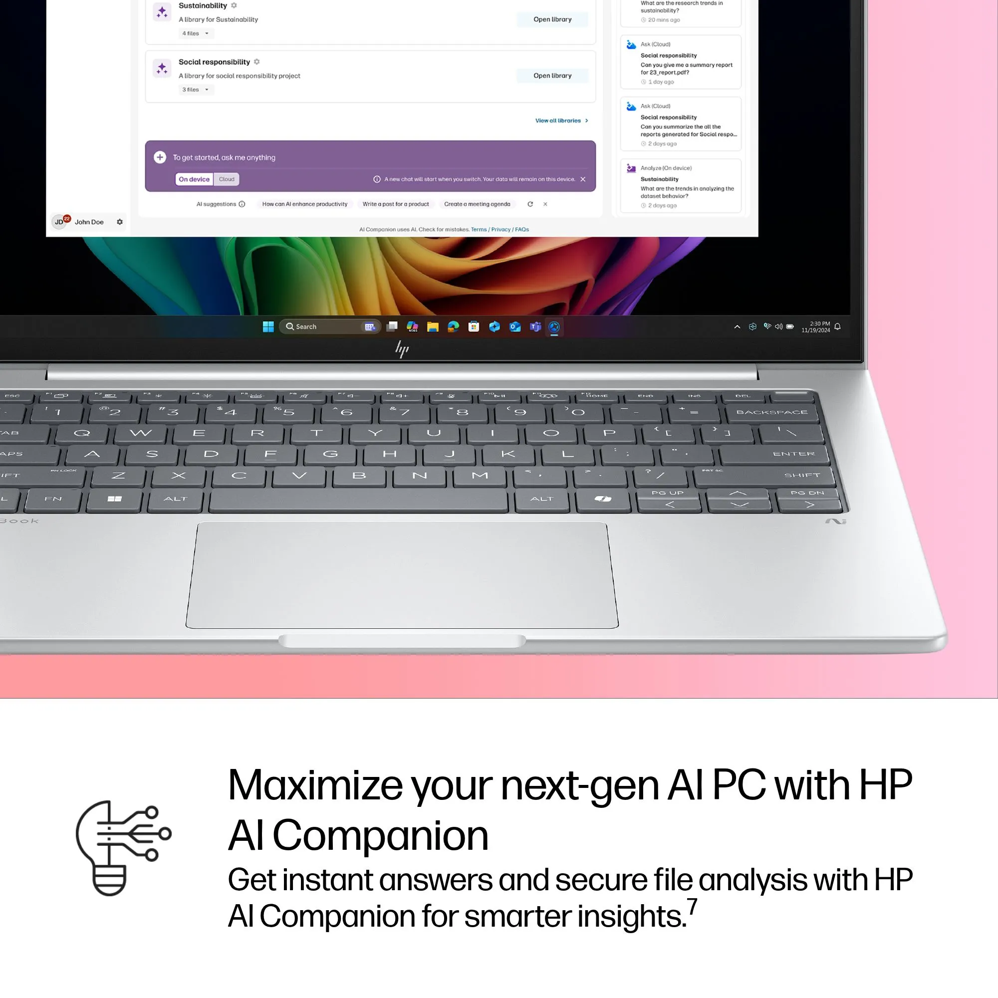 HP EliteBook 8 G1i 14.0" Ultra 5 228V, 32GB, 512GB, Win 11 Pro - Notebook, Silver