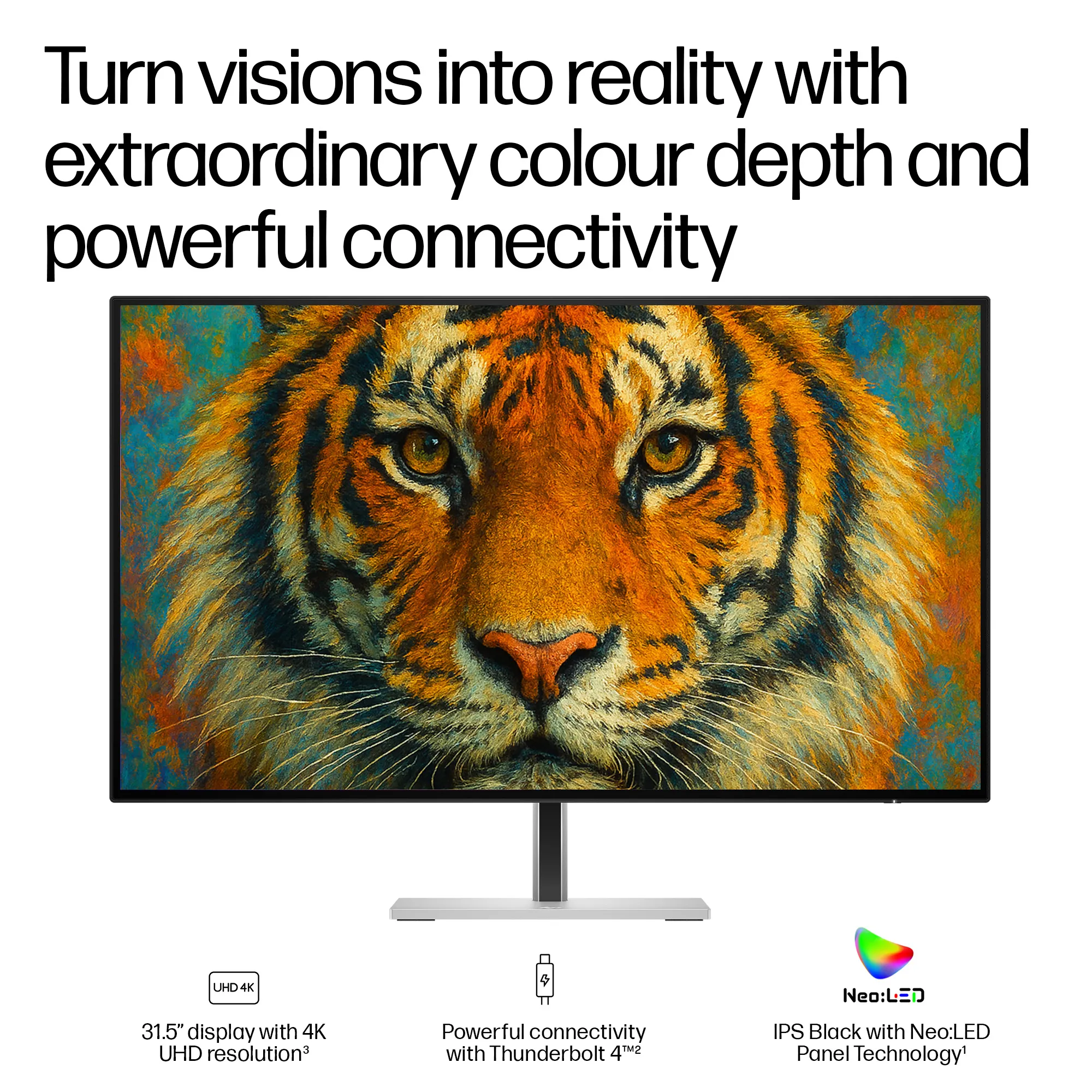HP Series 7 Pro 732xk 31.5" 4K UHD, IPS Black Monitor with Thunderbolt 4 hub