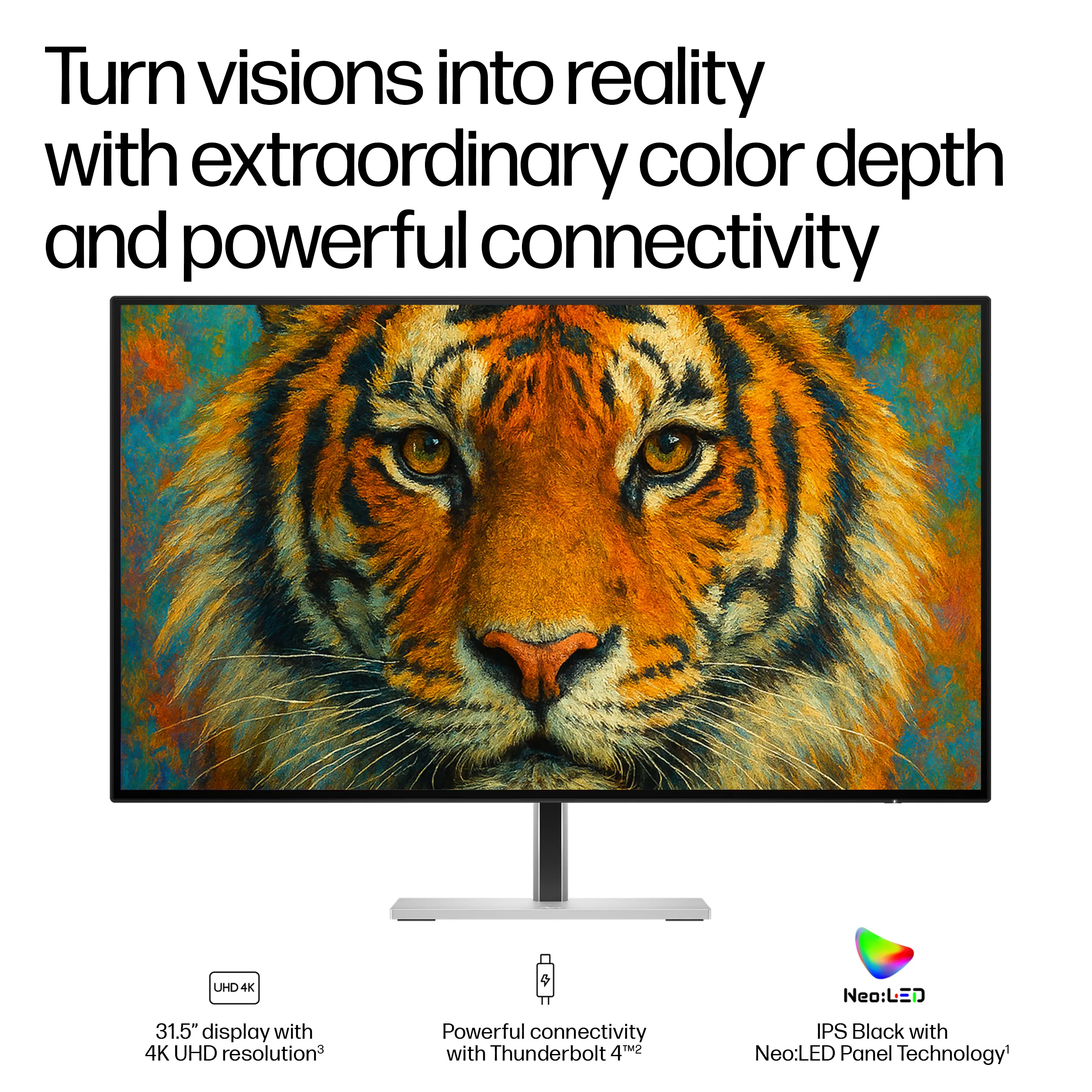 HP Series 7 Pro 732xk 31.5" 4K UHD, IPS Black Monitor with Thunderbolt 4 hub