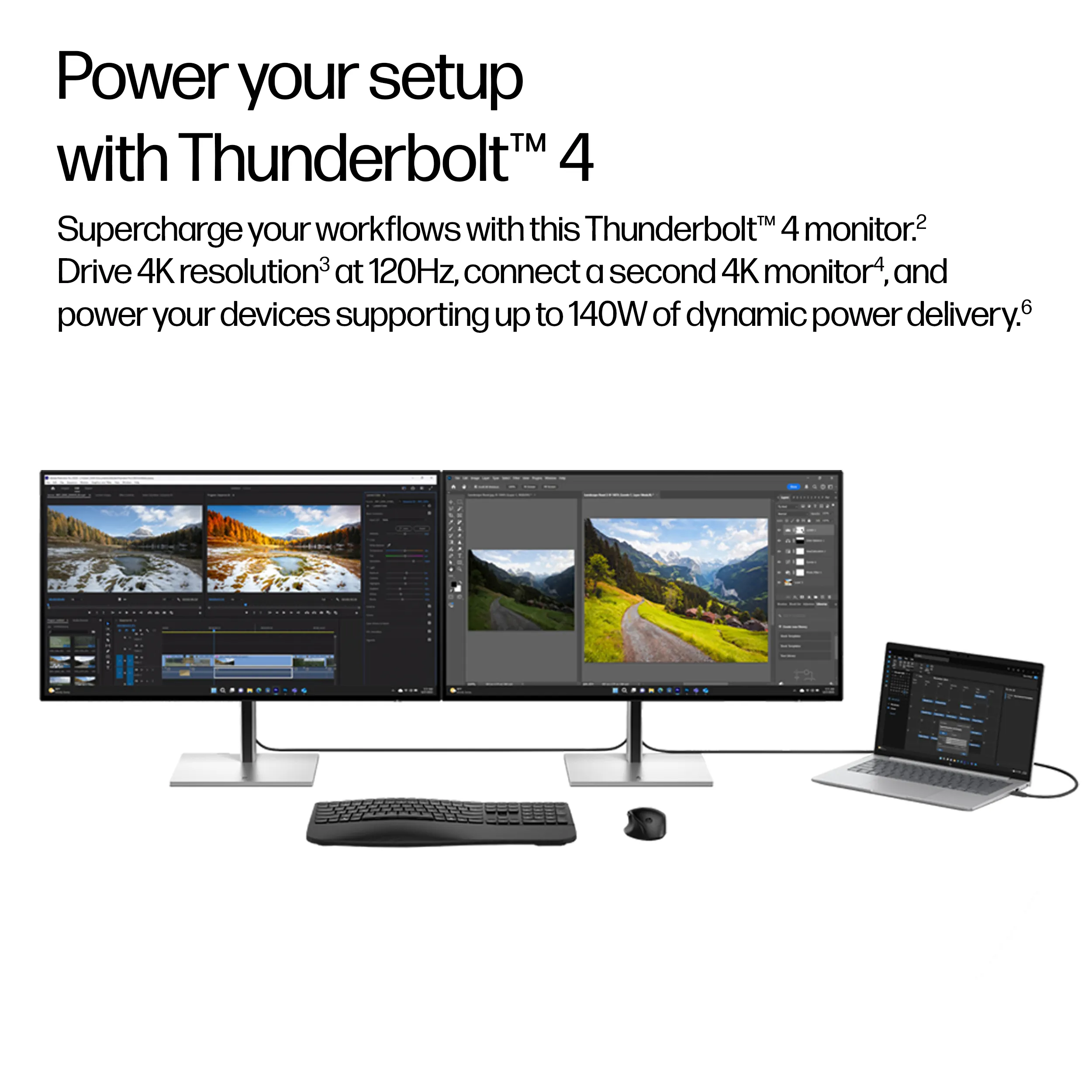 HP Series 7 Pro 732xk 31.5" 4K UHD, IPS Black Monitor with Thunderbolt 4 hub
