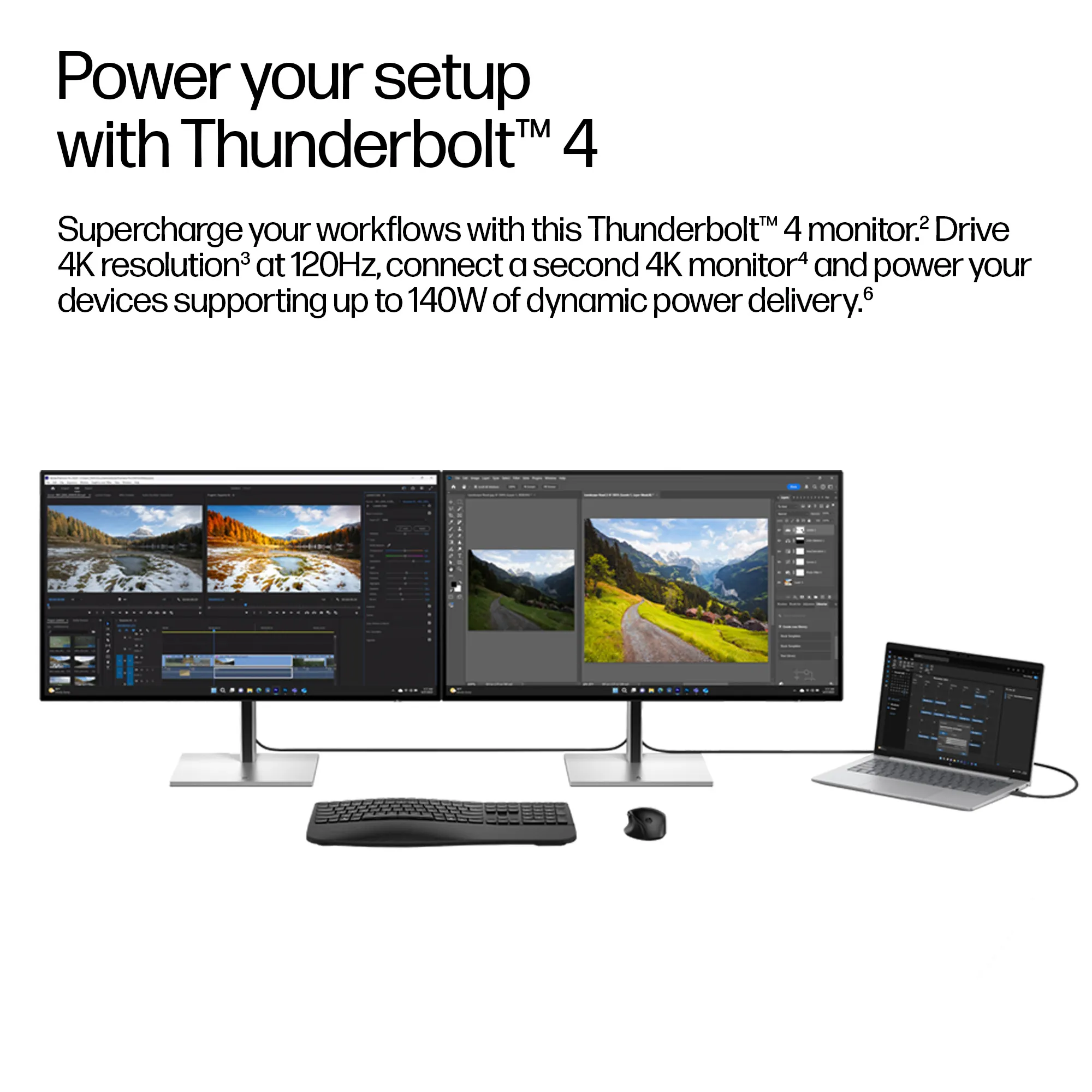 HP Series 7 Pro 732xk 31.5" 4K UHD, IPS Black Monitor with Thunderbolt 4 hub