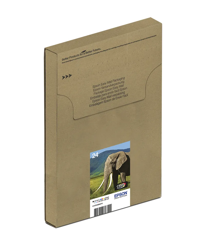 Epson 24 Multipack Easy Mail Packaging - 6 pakettia - 29.1 ml - musta, keltainen, sinivihre&auml;, magenta, vaalea purppura, vaalea sinivihre&auml; - alkuper&auml;inen - laati