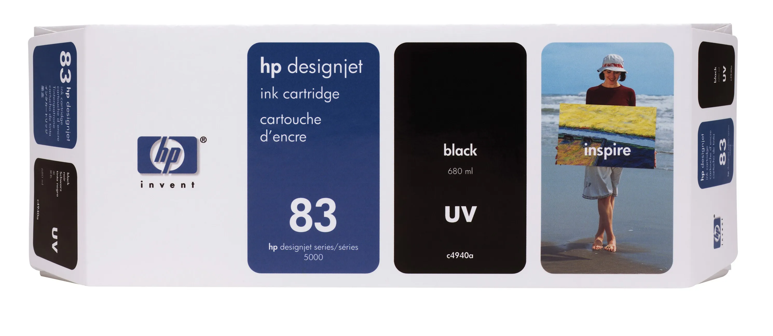 HP No 83 musta, 680ml UV mustepatruuna