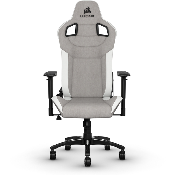 Corsair T3 RUSH, Fabric -pelituoli, harmaa/valkoinen