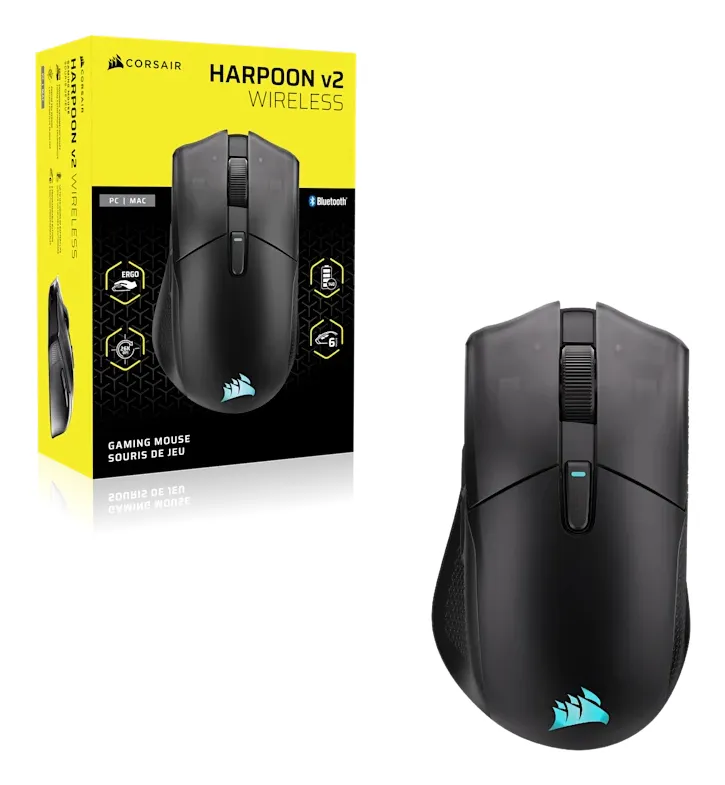 CORSAIR HARPOON v2 -langaton pelihiiri, musta