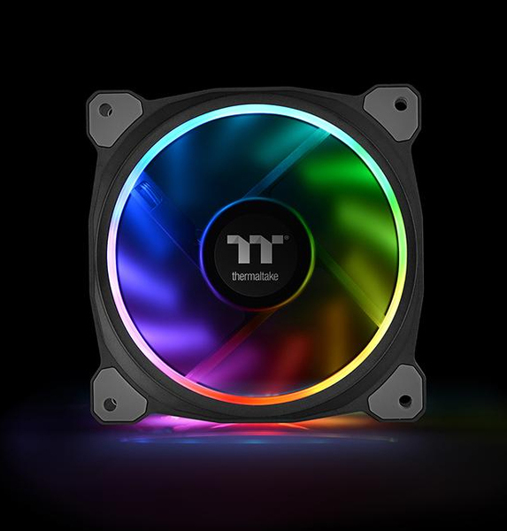 Thermaltake Riing Plus 14, 140mm, PWM, Hydraulic Bearing, RGB Fan Kit, 3-pack, Grey