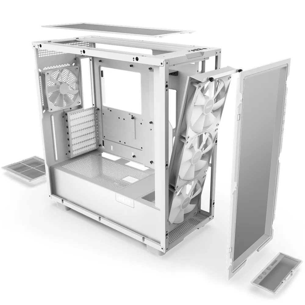 NZXT H7 Flow RGB White Mid Tower Case