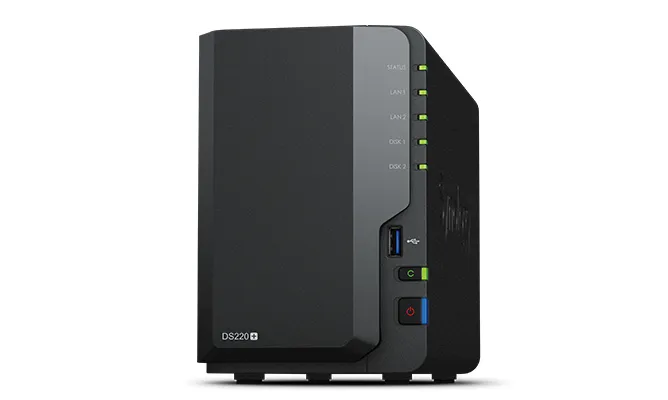 Synology DiskStation DS220+, 2x hårdiskplatser - NAS-server