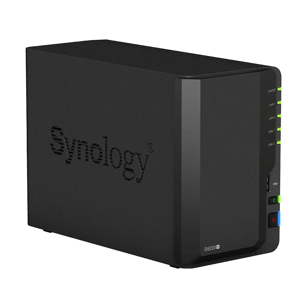 Synology DiskStation DS220+, 2x hårdiskplatser - NAS-server