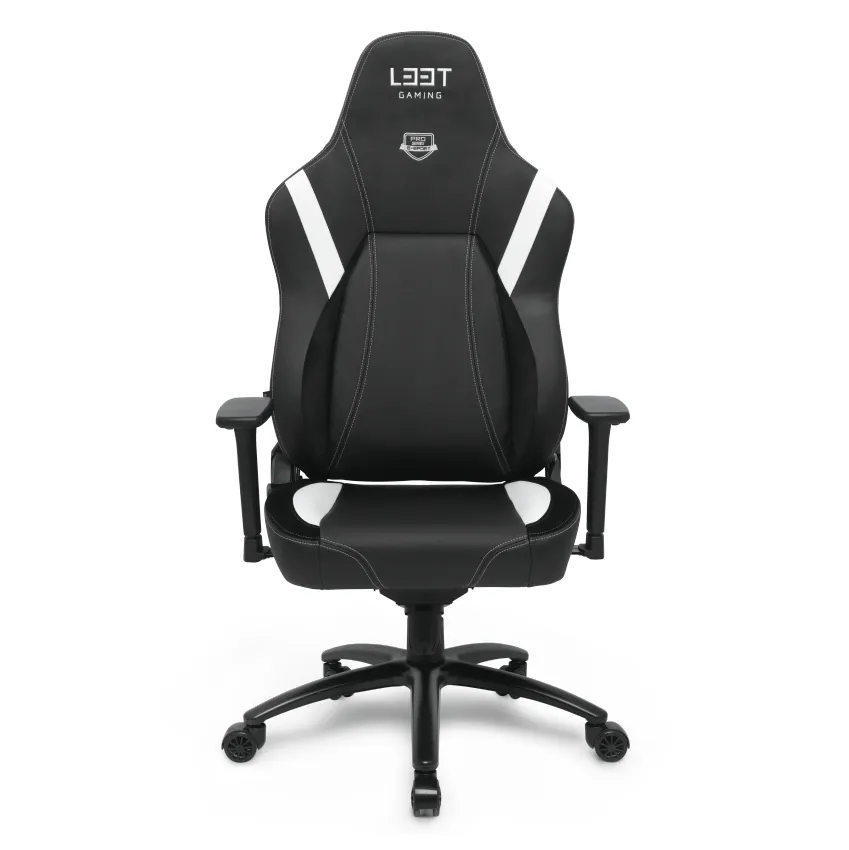 L33T Gaming E-Sport Pro Superior, XL -pelituoli, musta/valkoinen