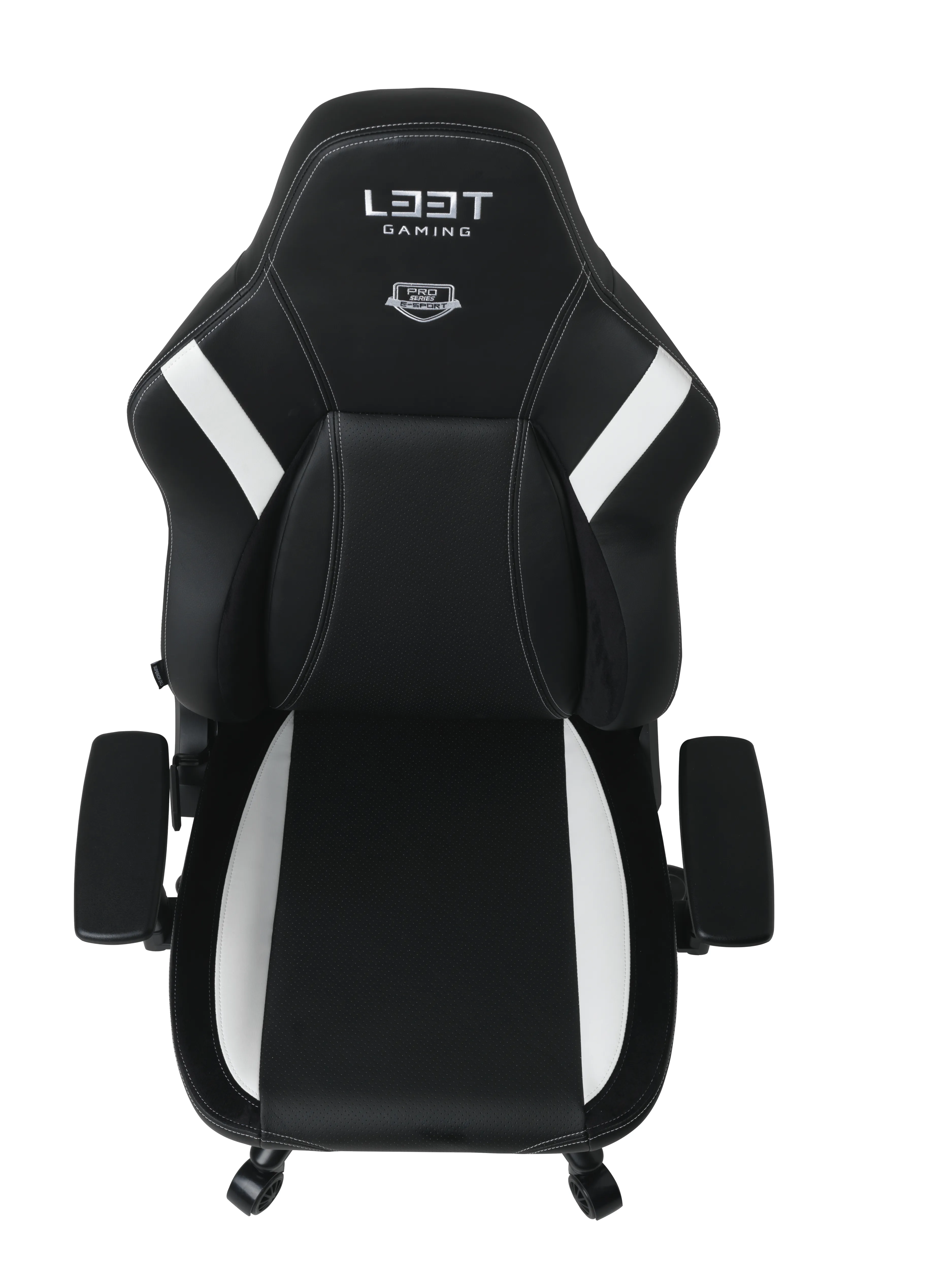 L33T Gaming E-Sport Pro Superior, XL -pelituoli, musta/valkoinen