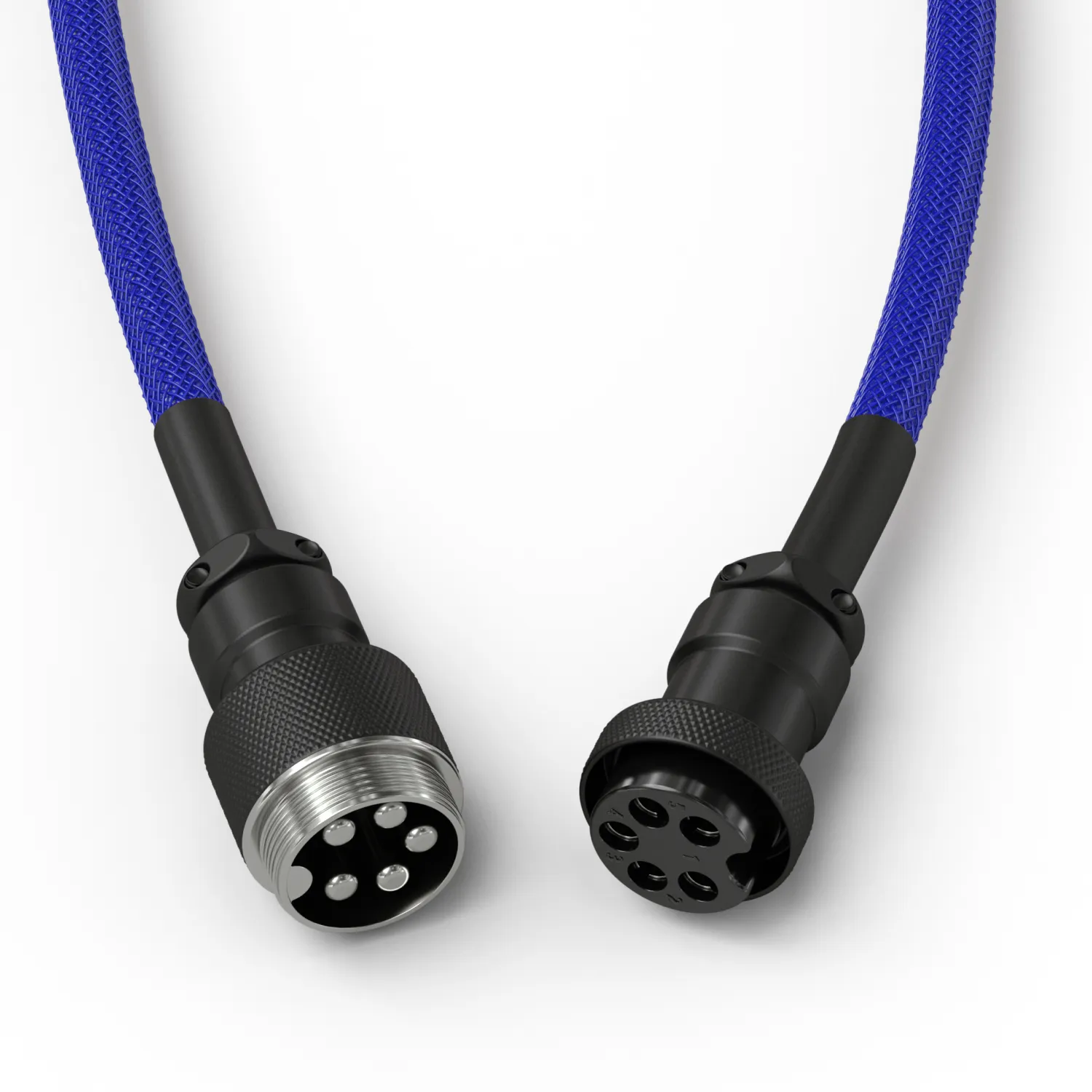 Glorious GMMK Coiled USB-A - USB-C - cable, 1.4m, Cobalt Blue