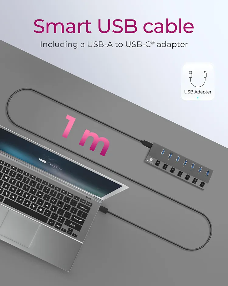 ICY BOX 7 Port USB 3.0 hub and charger