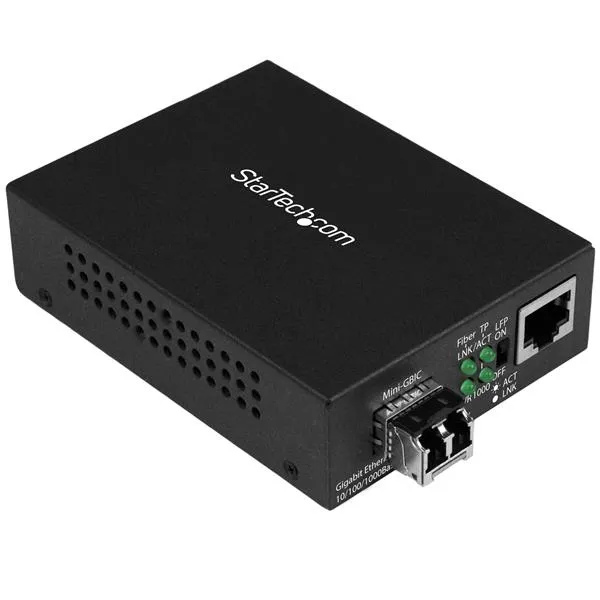 STARTECH.COM Unmanaged Gigabit Fiber Media Converter - MM/LC Low Cost