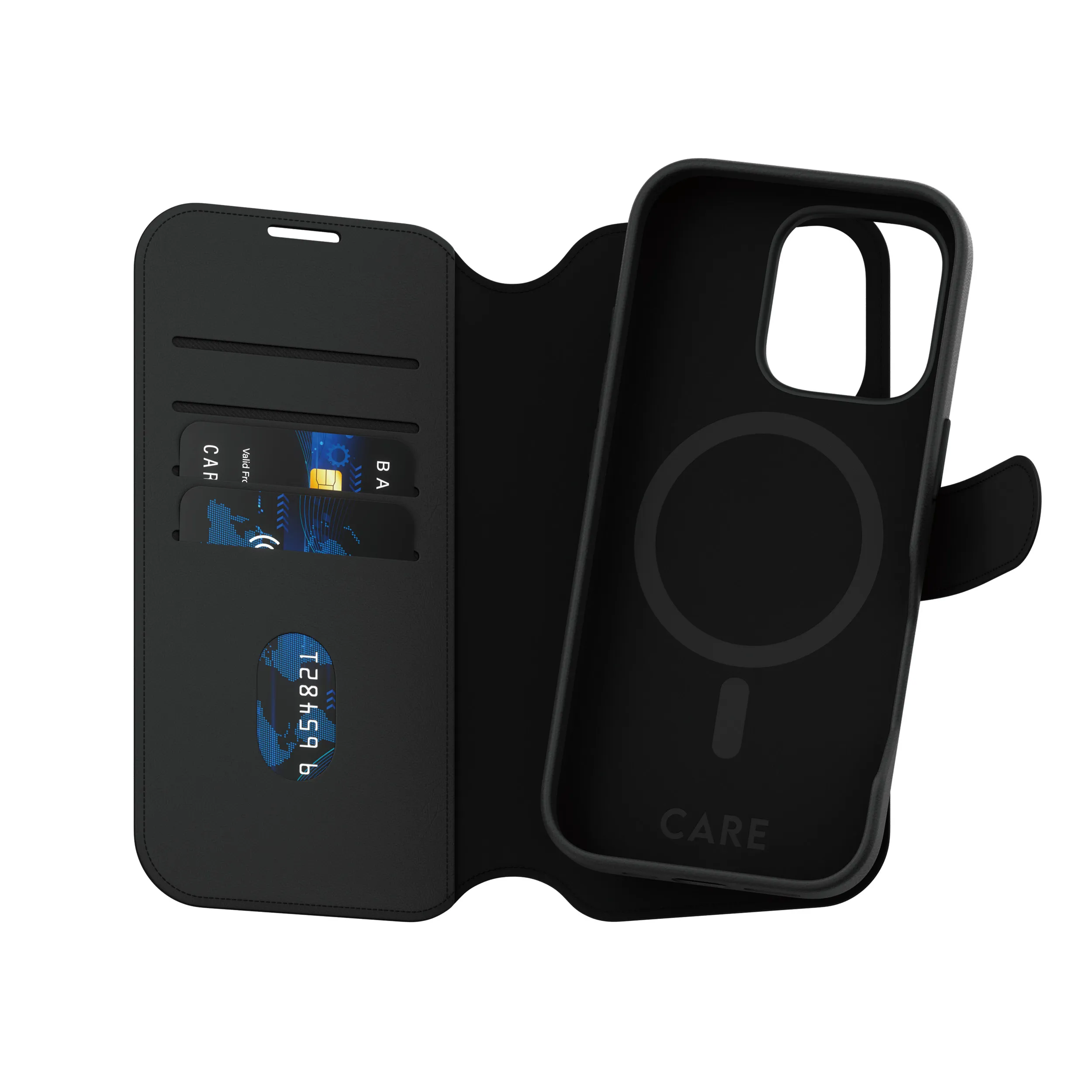 Care by PanzerGlass iPhone 16 Pro Tango 2in1 Wallet Case, Black