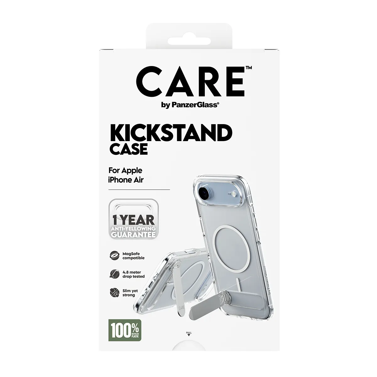 PanzerGlass CARE with Kickstand &amp; MagSafe Case for iPhone Air, Clear