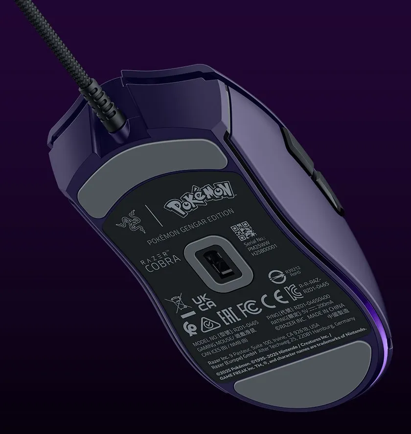 Razer Cobra Gengar Edition Wired Gaming Mouse, Purple