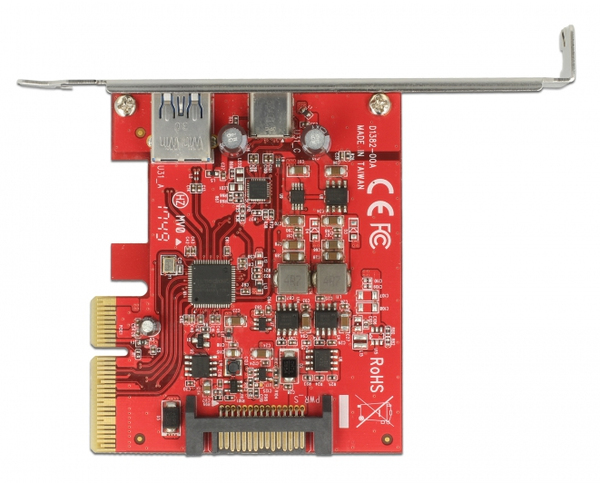 PCI Express x4 Card > 1 x external USB Type-C female + 1 x external U