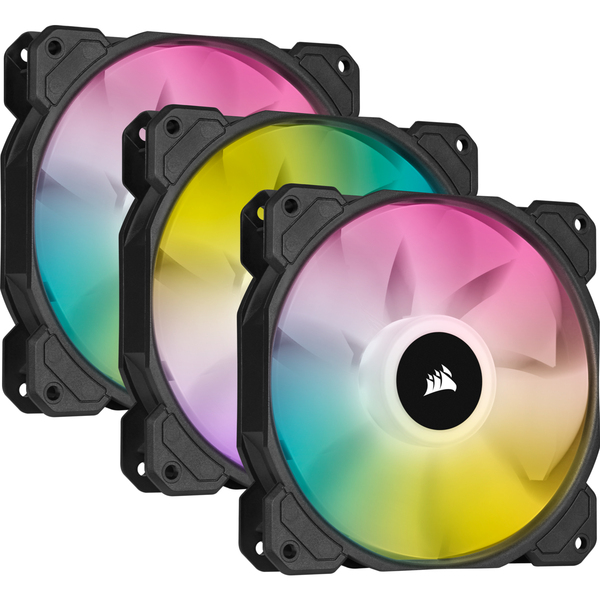 Corsair SP120 RGB Elite, 120mm, RGBW PWN -kotelotuuletin, 3 Pack, Black