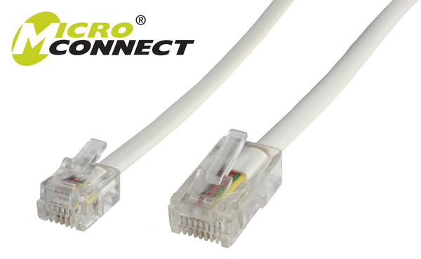 RJ11-RJ45 1M M/M White
