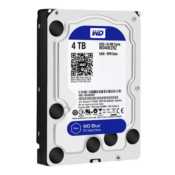 WD Blue 4TB, 3.5", SATA, 5400rpm, 64MB - HDD