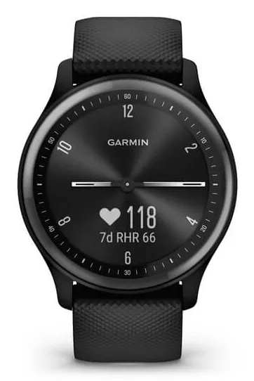 Garmin v&iacute;vomove Sport -&auml;lykello, Musta