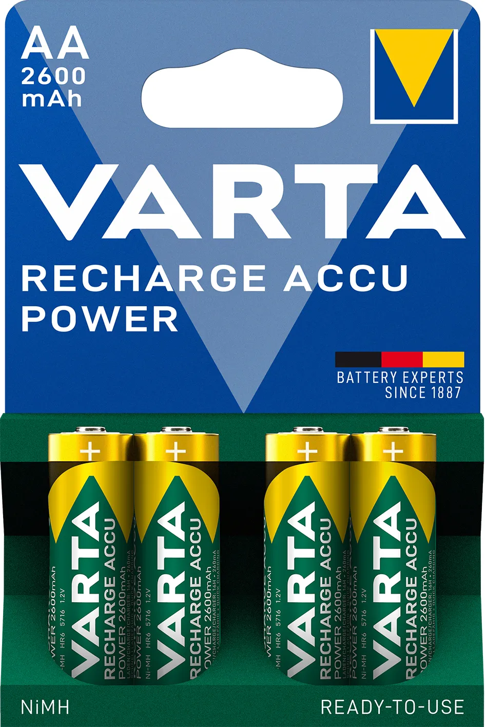 Varta  Recharge Charge Accu Power AA 2600mAh 4 Pack (B)
