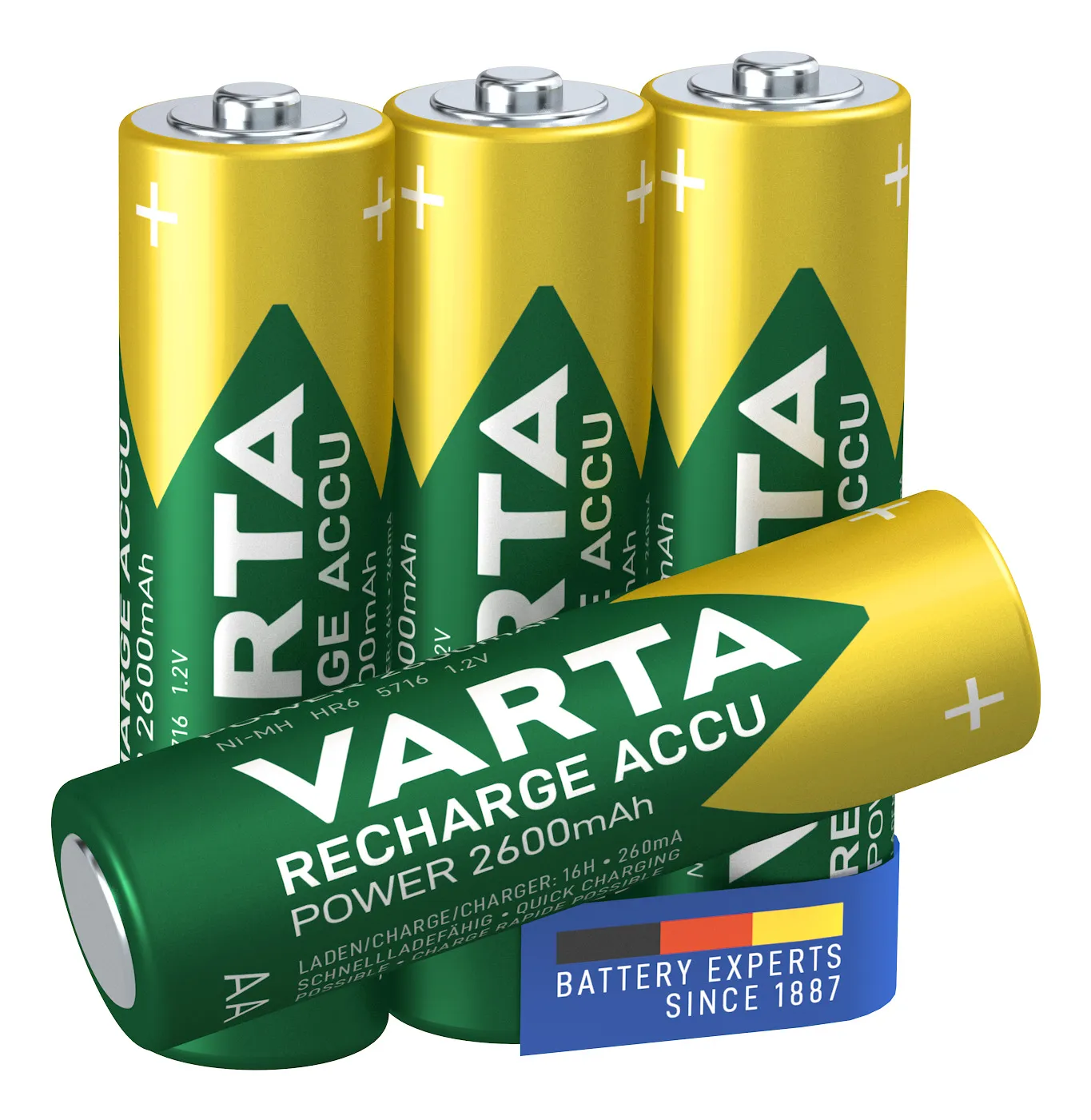 Varta  Recharge Charge Accu Power AA 2600mAh 4 Pack (B)