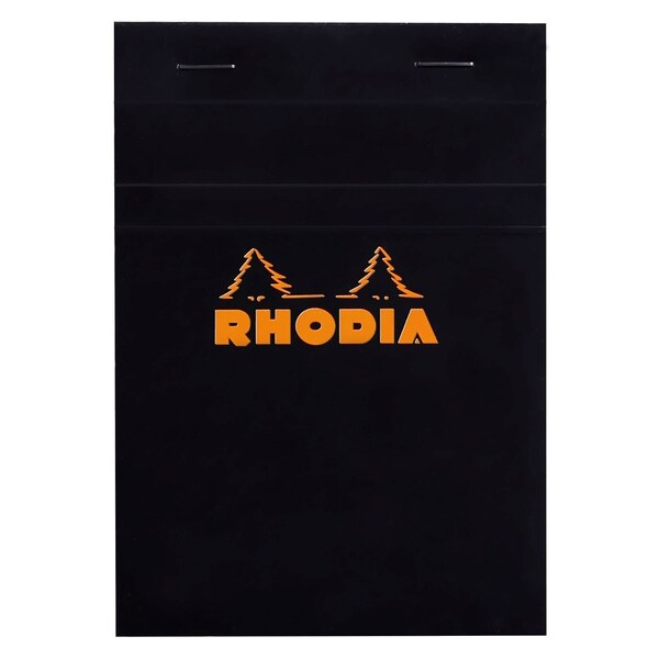 Rhodia head stapled pad black N°13 squar