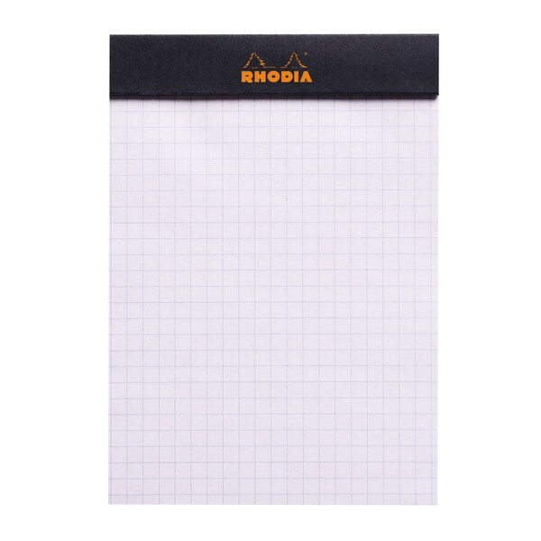Rhodia head stapled pad black N°13 squar